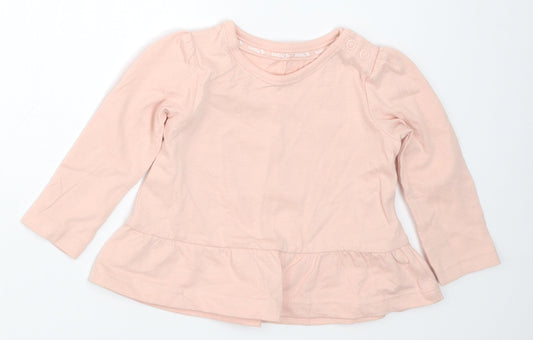 TU Girls Pink   Basic T-Shirt Size 0-3 Months
