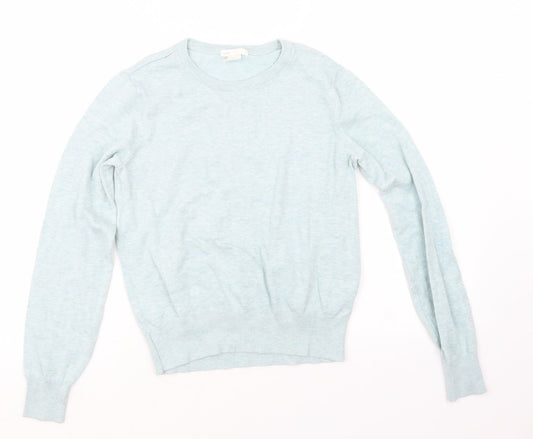 H&M Womens Blue  Knit Pullover Jumper Size S