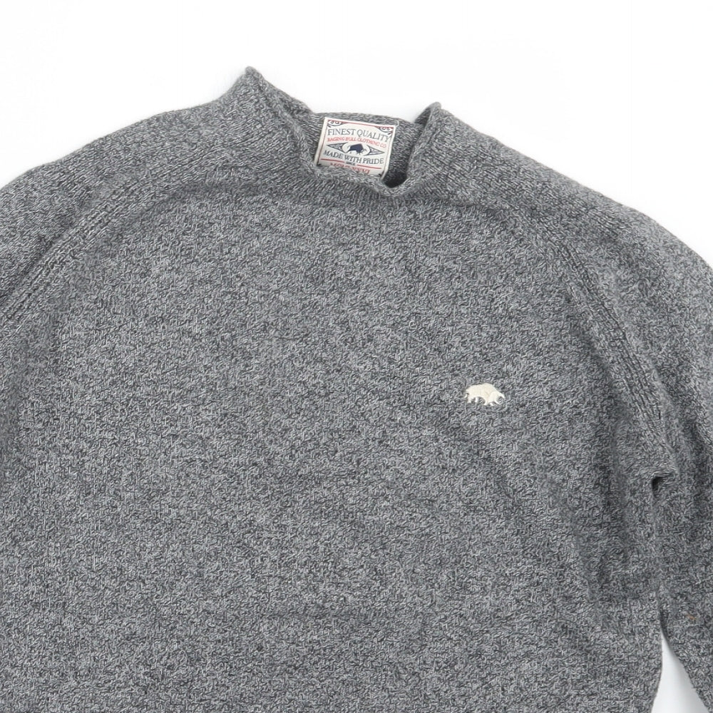 Raging Bull Boys Grey  Knit Pullover Jumper Size 12 Years