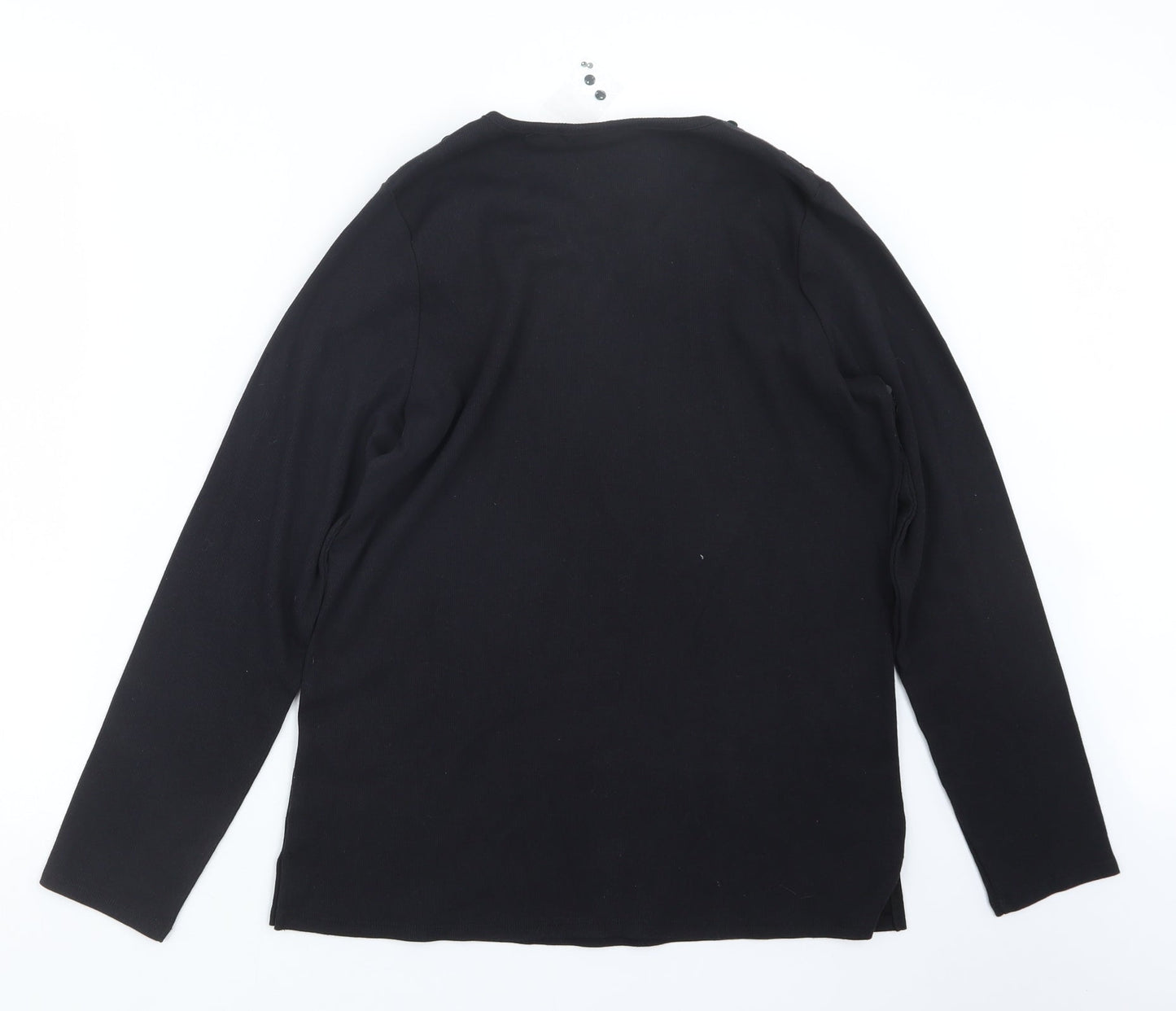 Quacker Factory Womens Black   Pullover Jumper Size M