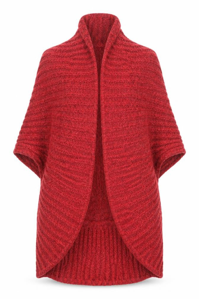 Per Una Womens Red  Knit Cardigan Jumper Size S