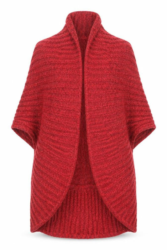 Per Una Womens Red  Knit Cardigan Jumper Size S