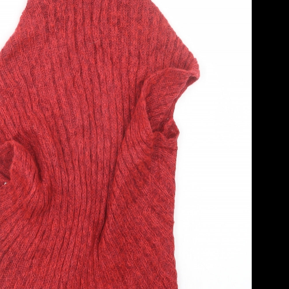 Per Una Womens Red  Knit Cardigan Jumper Size S