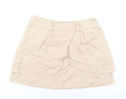 Additional front view of ASOS women’s pink a-line skirt, size UK 8