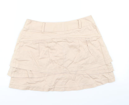 Back view of ASOS women’s pink a-line skirt, size UK 8