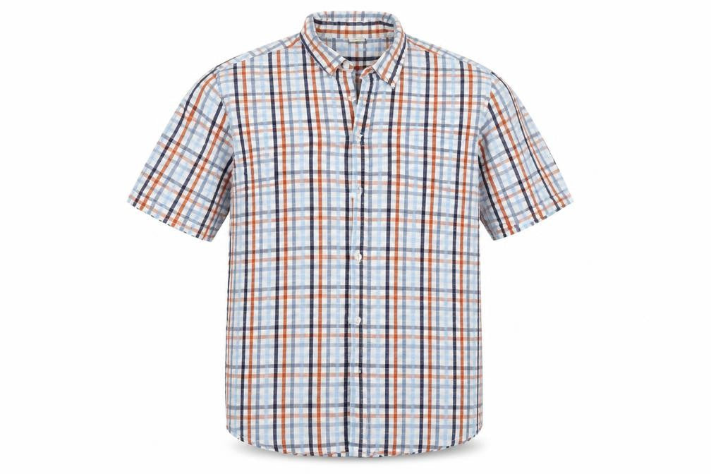 Oak Valley Mens Blue Plaid   Button-Up Size XL