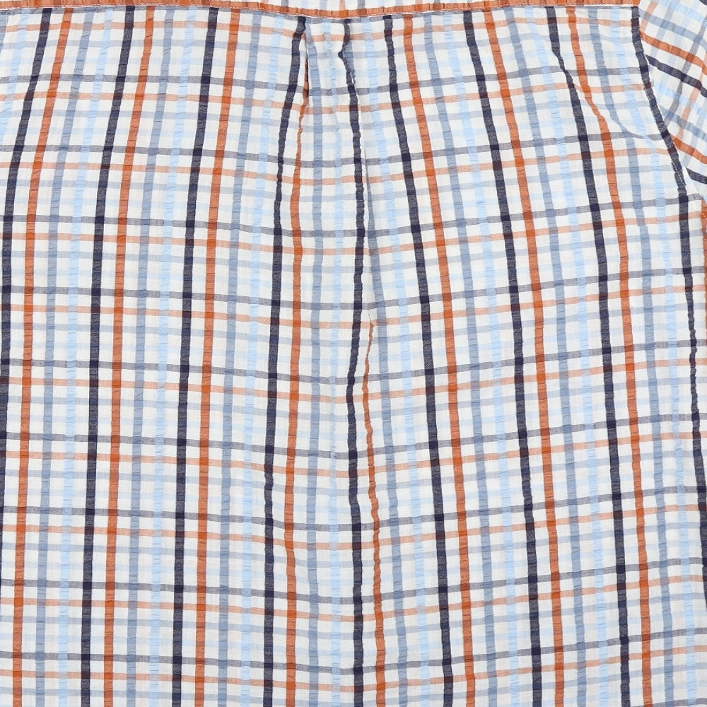 Oak Valley Mens Blue Plaid   Button-Up Size XL