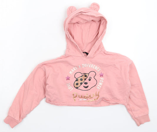 George Girls Pink   Pullover Hoodie Size 5-6 Years  - Crop
