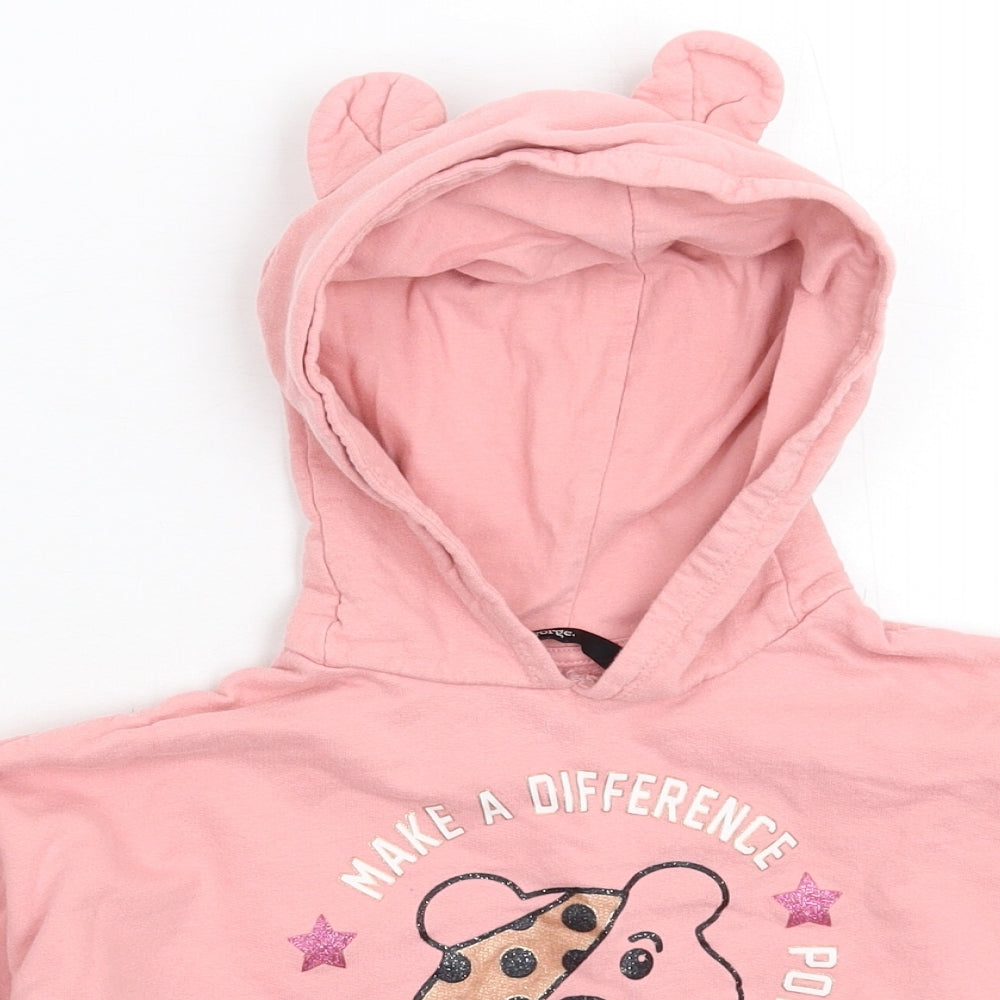 George Girls Pink   Pullover Hoodie Size 5-6 Years  - Crop