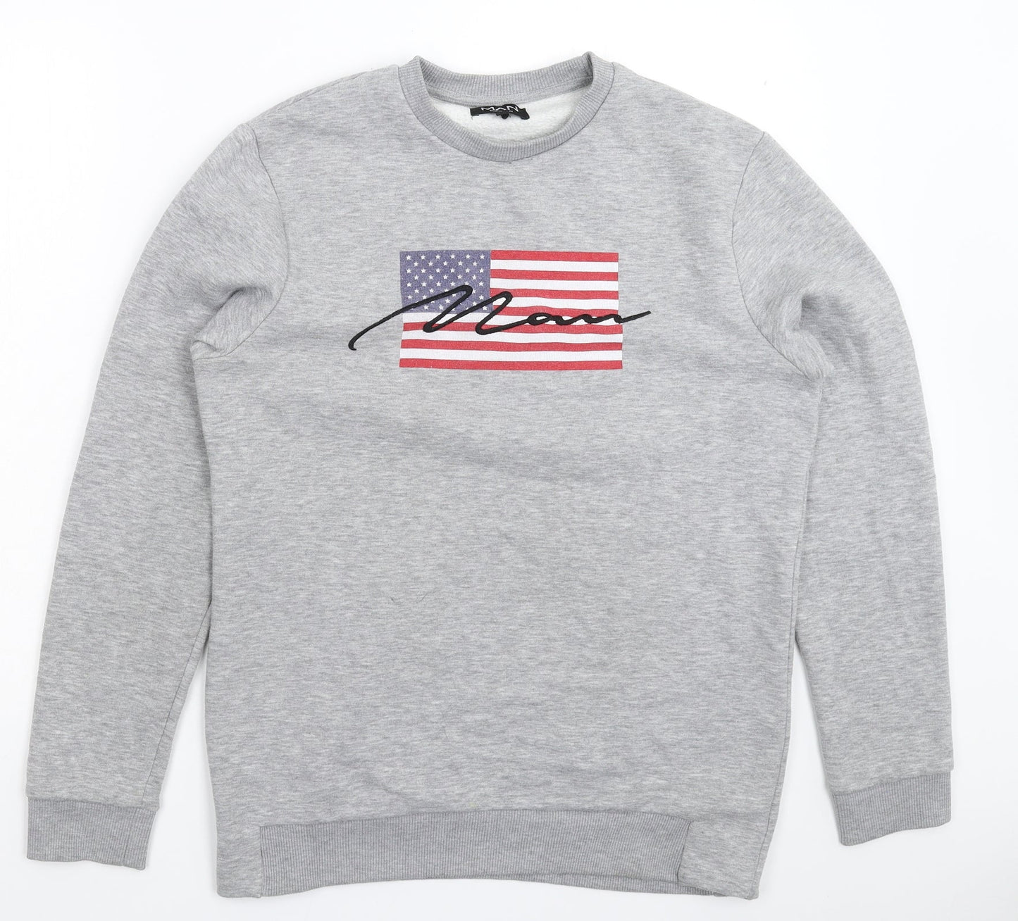 Boohoo Mens Grey   Pullover Sweatshirt Size S