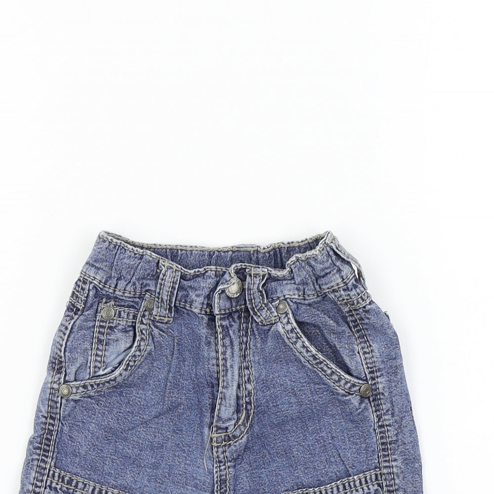 Pumpkin Patch Boys Blue Colourblock  Cropped Trousers Size 6-9 Months