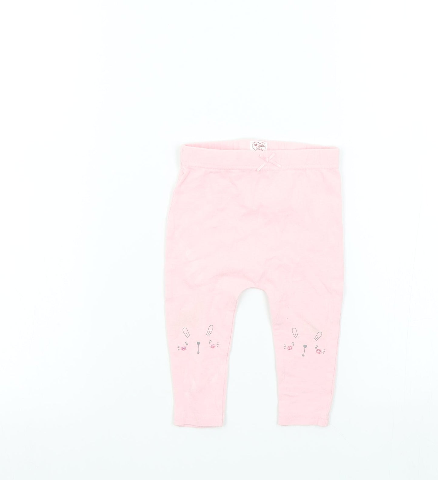 Studio Girls Pink Colourblock  Jogger Leggings Size 9-12 Months