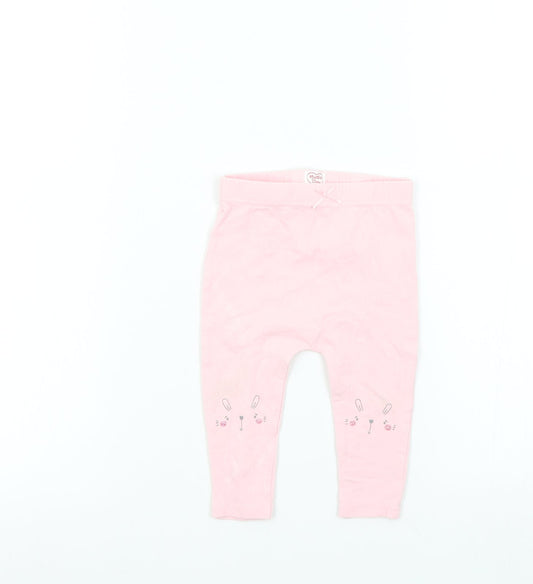 Studio Girls Pink Colourblock  Jogger Leggings Size 9-12 Months
