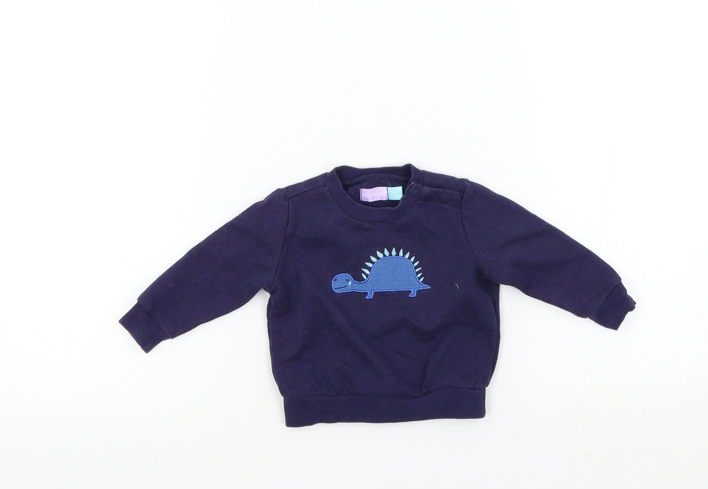 lily&dan Boys Blue Colourblock  Pullover Jumper Size 3-6 Months
