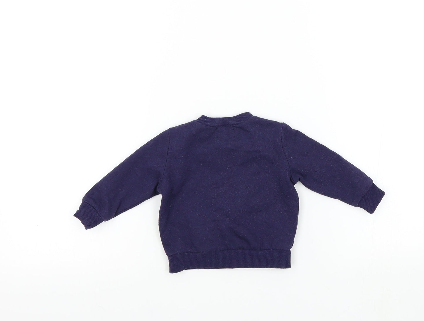 lily&dan Boys Blue Colourblock  Pullover Jumper Size 3-6 Months