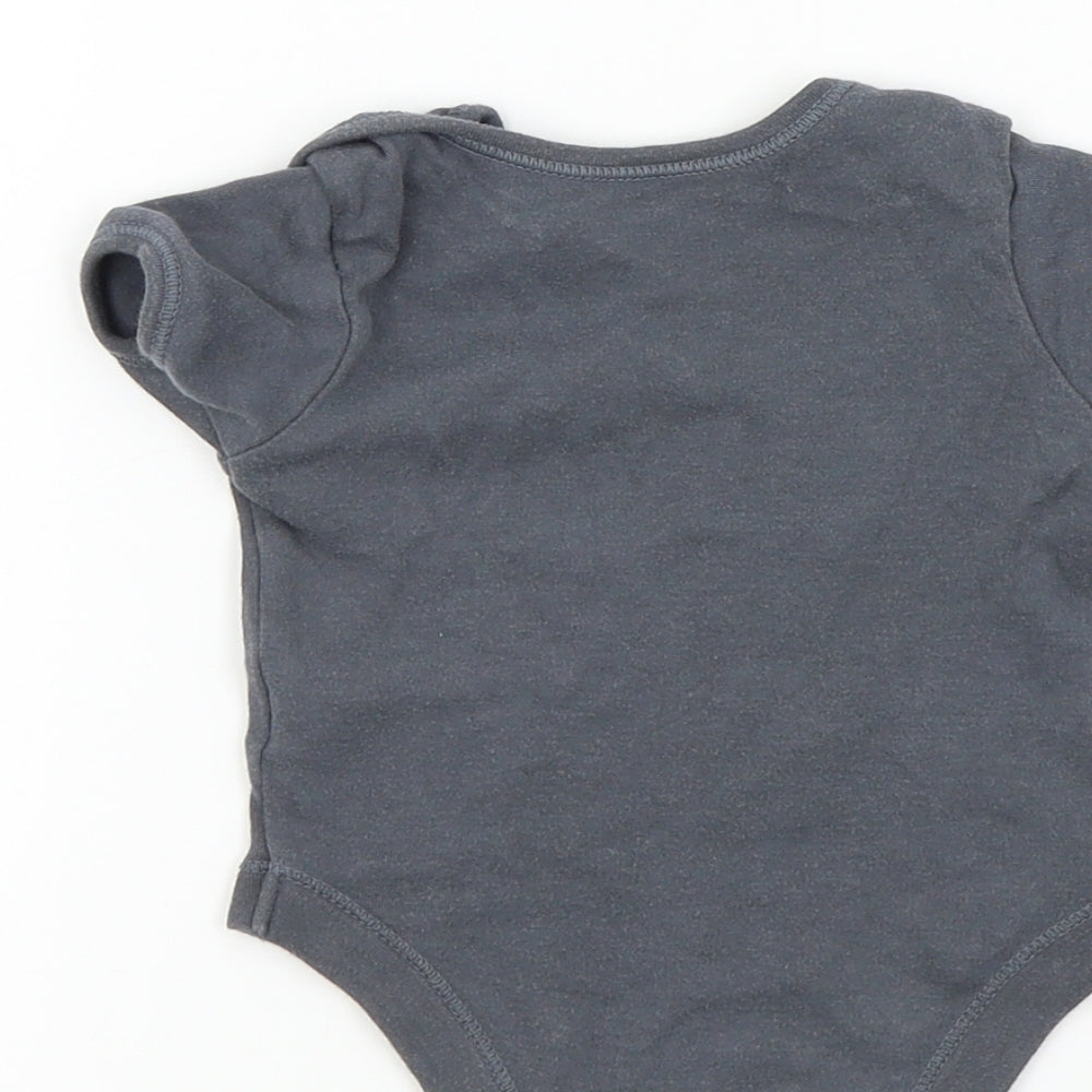 George Baby Grey Colourblock  Babygrow One-Piece Size 3-6 Months