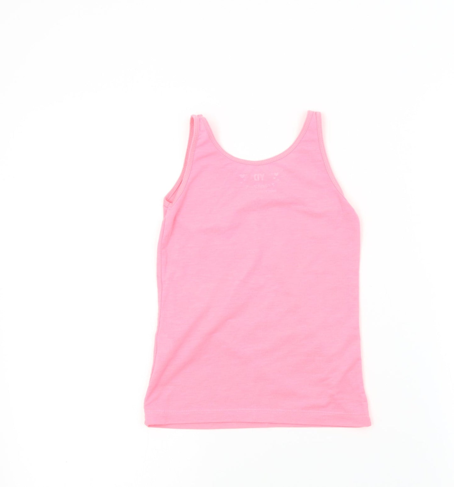 YD Girls Pink Colourblock  Basic T-Shirt Size 7-8 Years