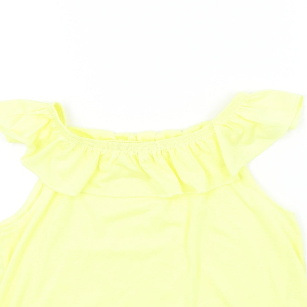H&M Girls Yellow   Basic T-Shirt Size 7-8 Years
