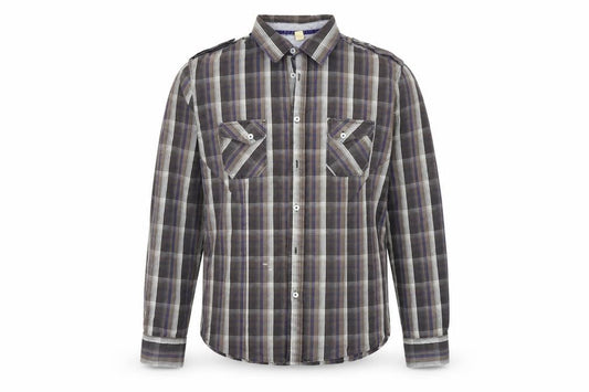 ASOS Mens Brown Check   Button-Up Size L