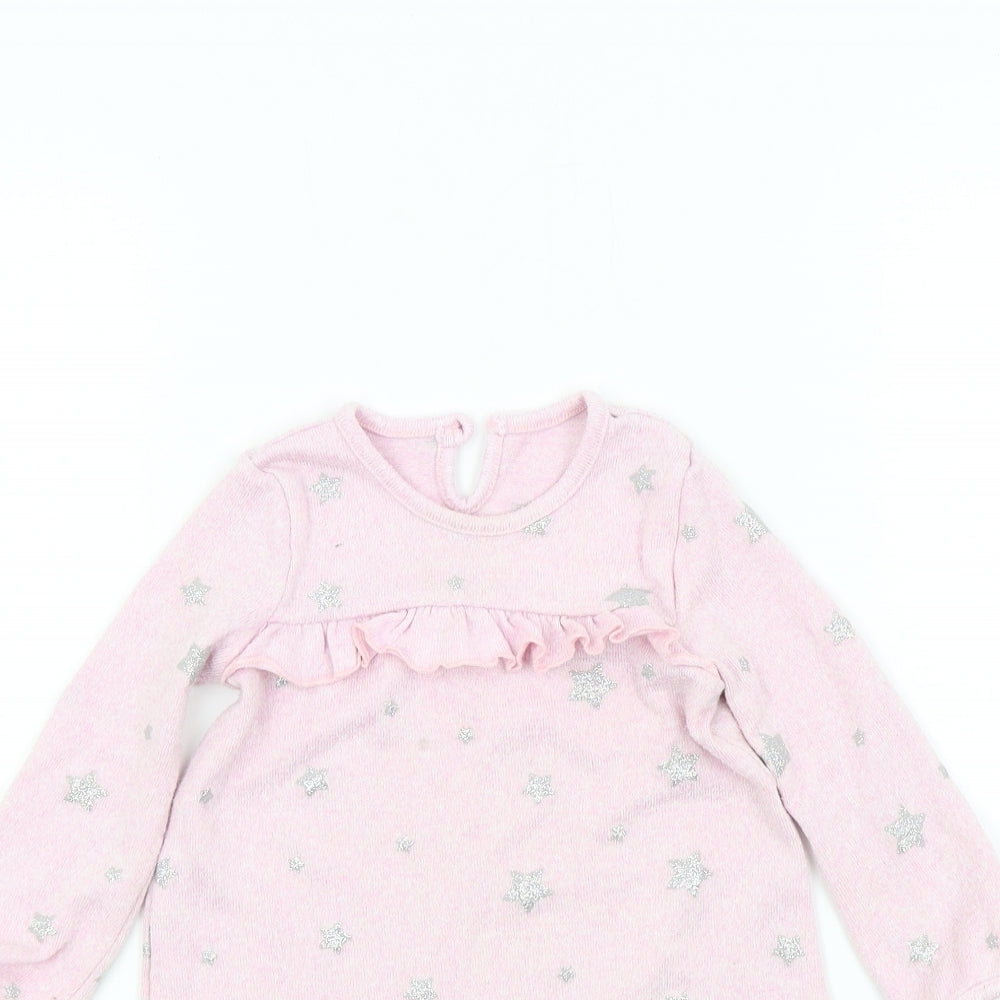 George Girls Pink Colourblock  A-Line  Size 12-18 Months