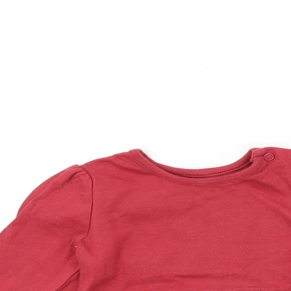 Nutmeg Girls Pink Colourblock  Basic T-Shirt Size 3-6 Months