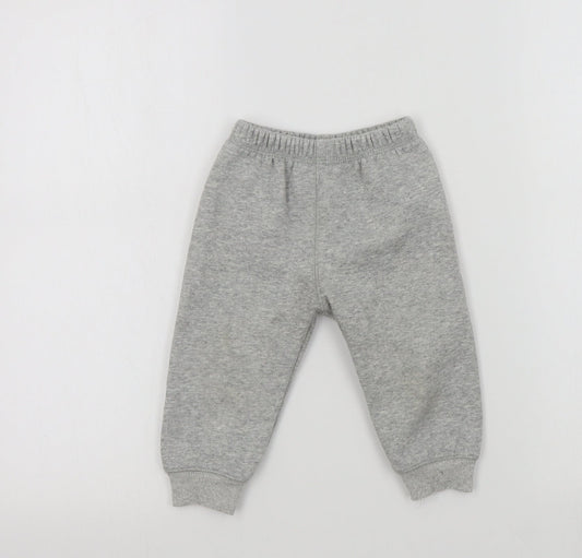 Preworn Boys Grey Colourblock  Cropped Trousers Size 12 Months