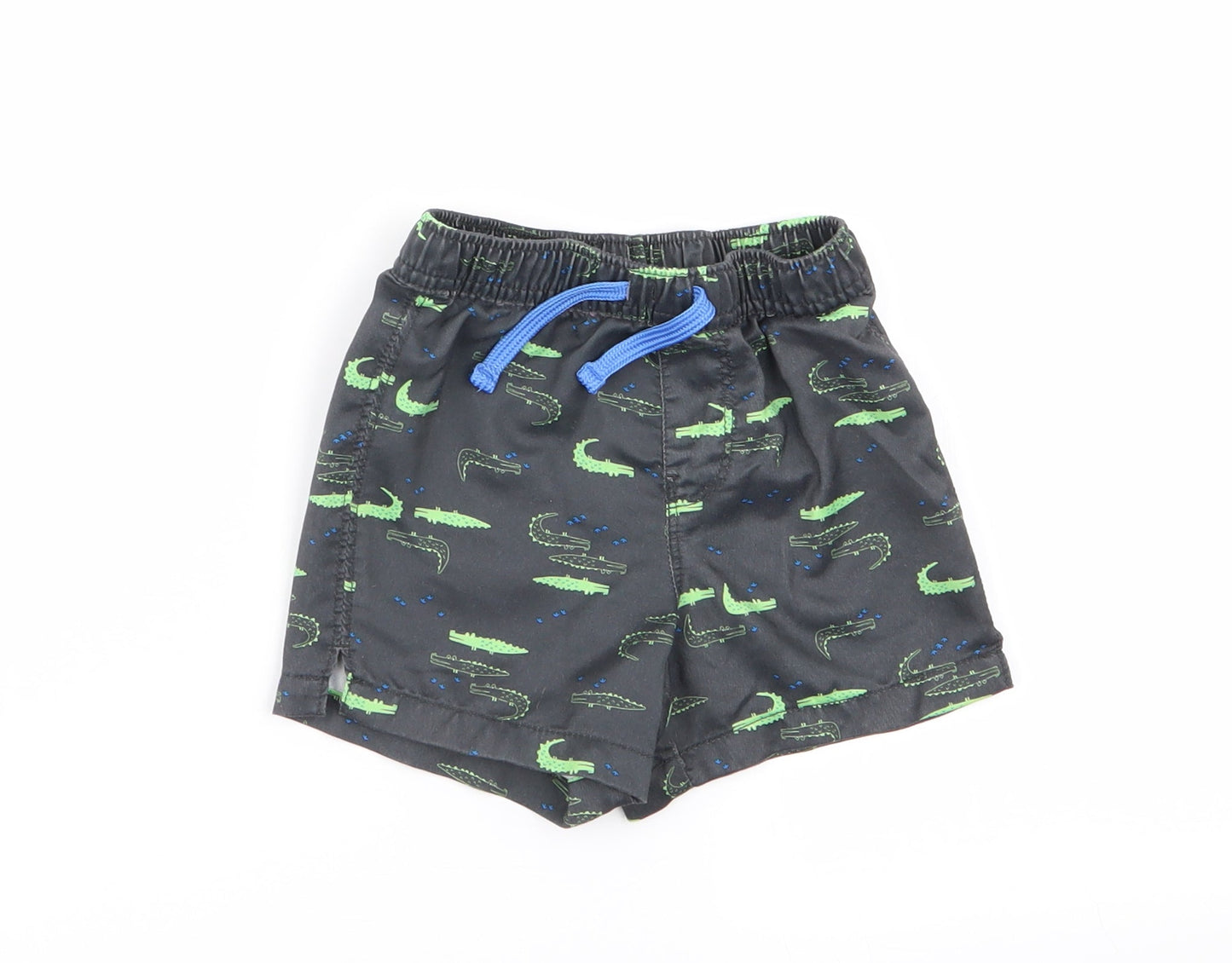 Preworn Boys Grey Animal Print  Capri Trousers Size 12-18 Months  - shorts