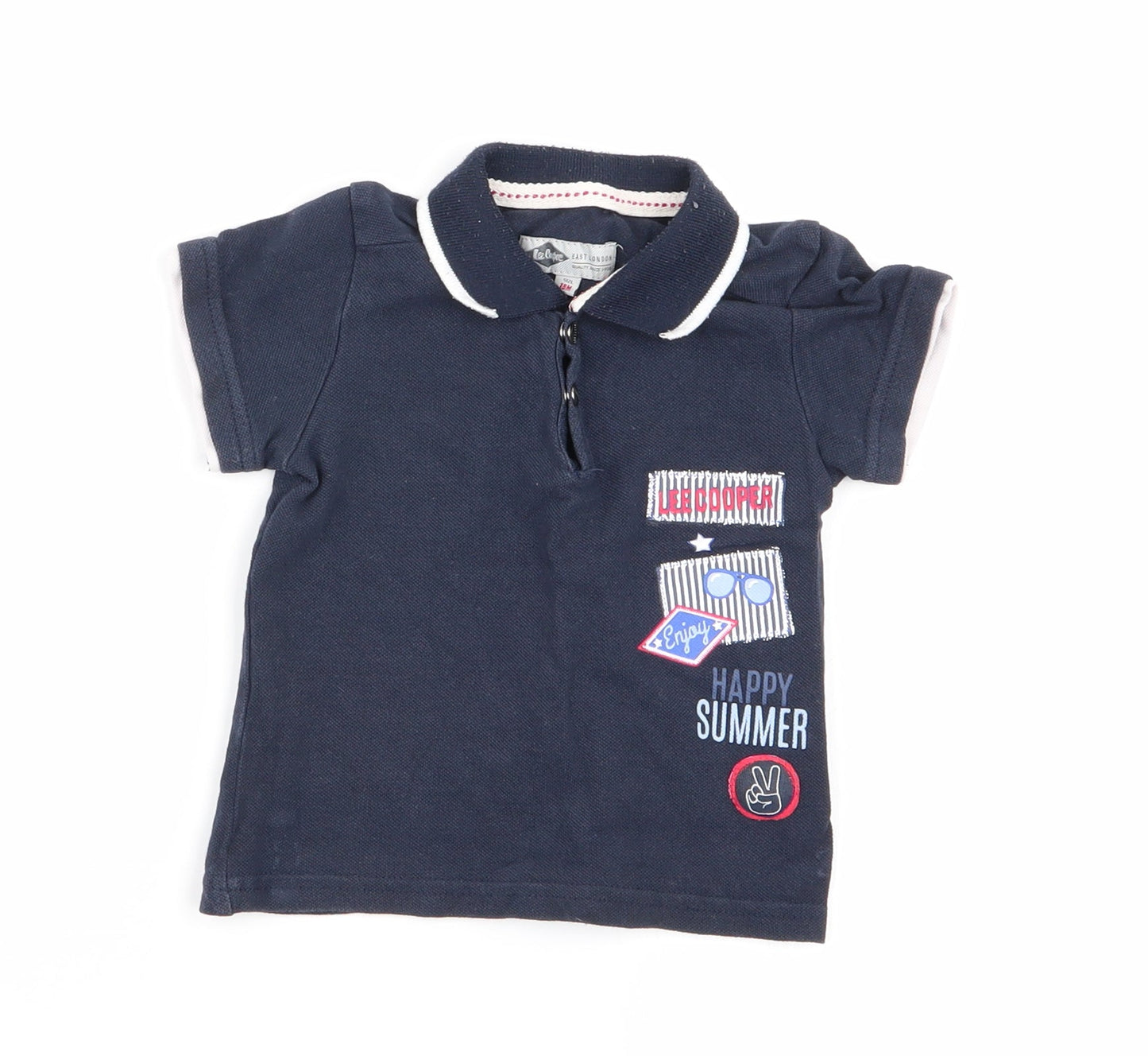 Lee Cooper Boys Blue   Basic Polo Size 18-24 Months