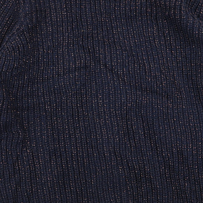 Brand and care label for Papaya women’s blue jumper, size L