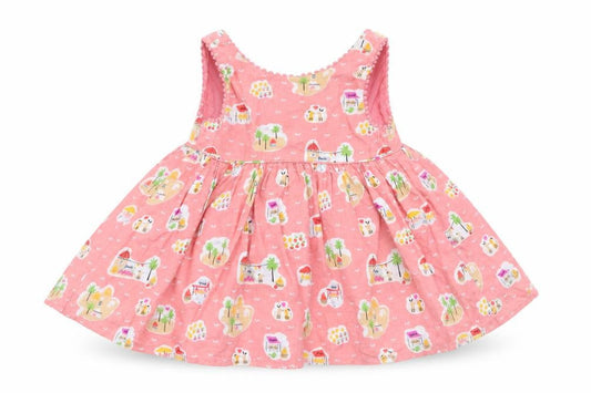 Marks & Spencer Girls Pink Geometric  Fit & Flare  Size 3-6 Months