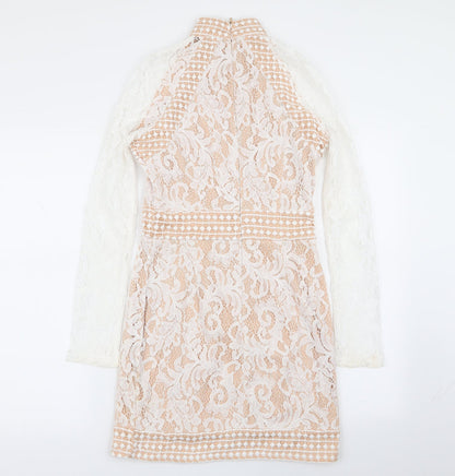 PRETTYLITTLETHING Womens Multicoloured Geometric  A-Line  Size 8