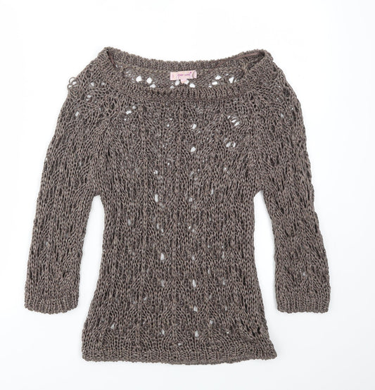M&S Womens Brown   Pullover Jumper Size S