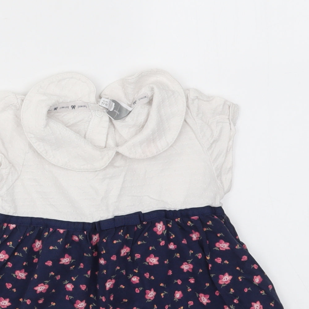Close-up detail of Debenhams girls’ multicoloured floral fit & flare, size 18-24, months