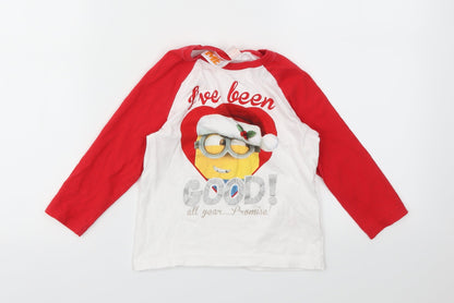 Front view of YD boys’ multicoloured basic t-shirt, size 5-6, years
