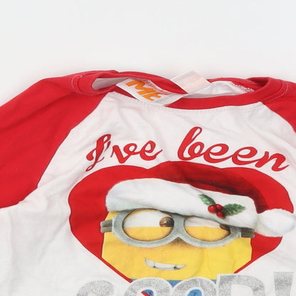 Close-up detail of YD boys’ multicoloured basic t-shirt, size 5-6, years