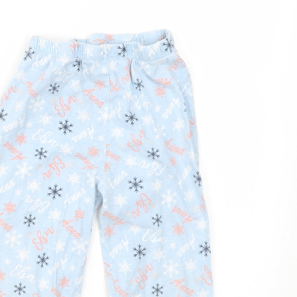 Primark Girls Blue Geometric  Jogger Trousers Size 3-4 Years