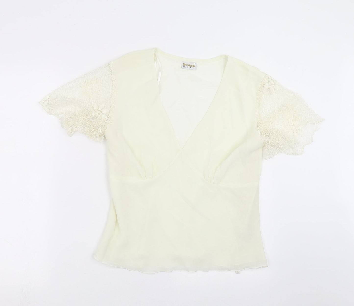 Roman Originals Womens Ivory   Basic Blouse Size 16