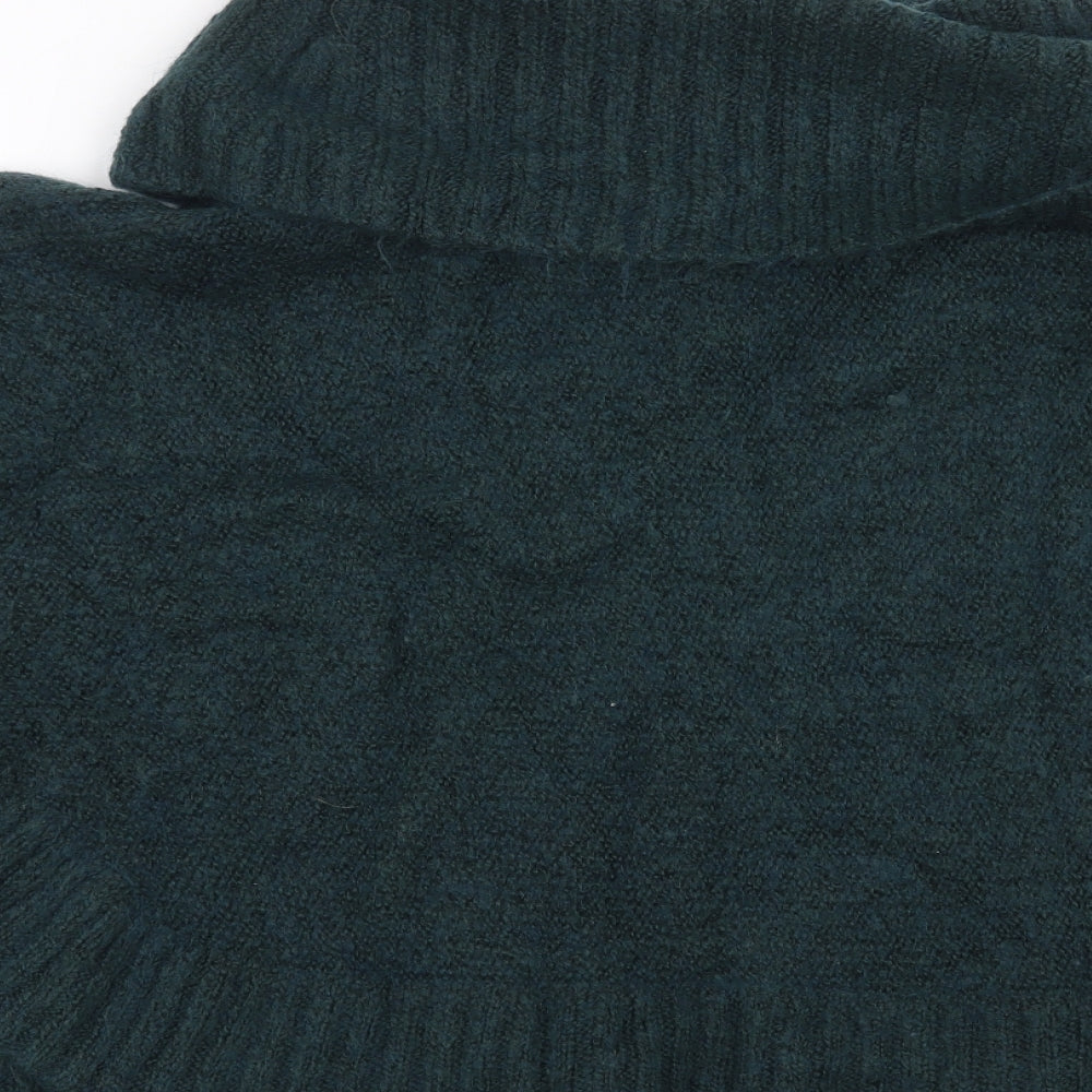 Primark Womens Green  Knit Cape Jumper Size S