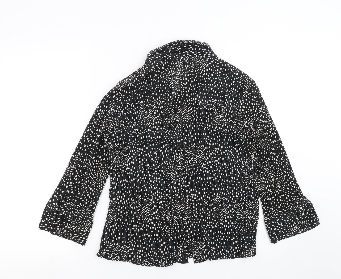 Debenhams Womens Black Geometric  Basic Blouse Size 14  - dotted pattern