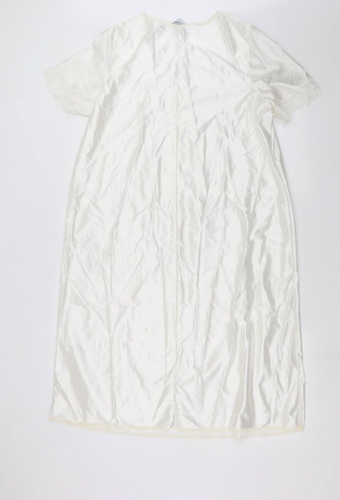 Shapely Figures Womens Ivory Solid  Top Gown Size 12