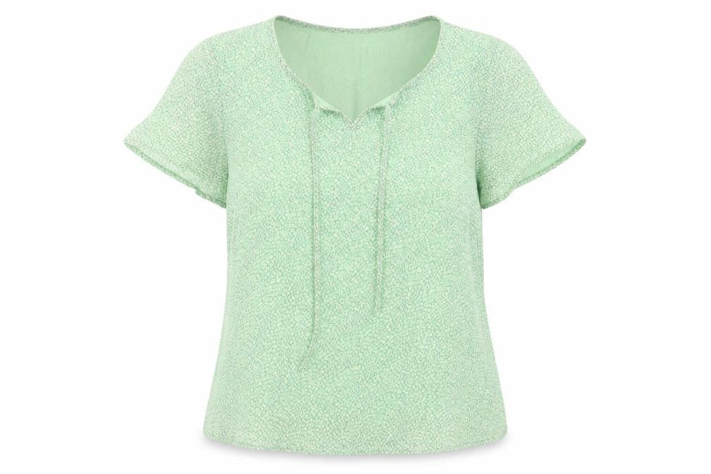 AMARANTO Womens Green Geometric  Basic Blouse Size 16