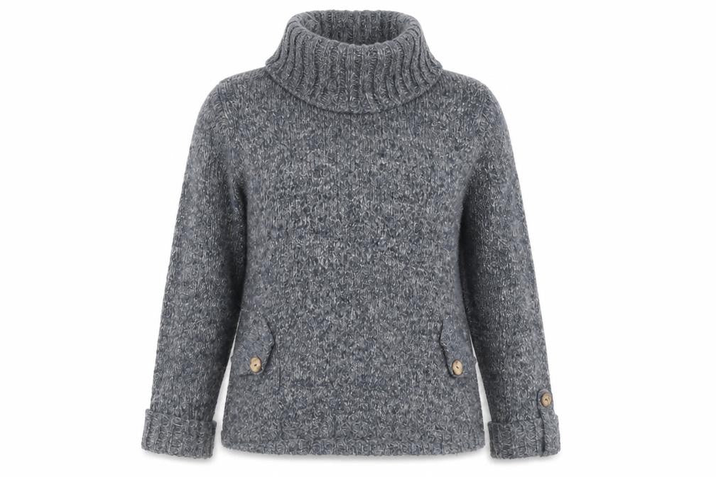 Laura D Womens Blue  Knit Pullover Jumper Size L