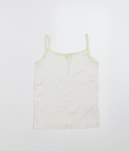 Marks and Spencer Girls White   Camisole T-Shirt Size 6-7 Years