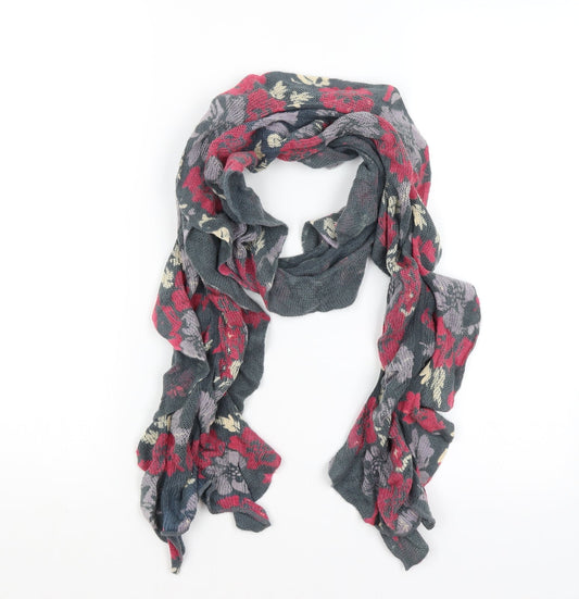 Preworn Womens Grey Floral   Scarf