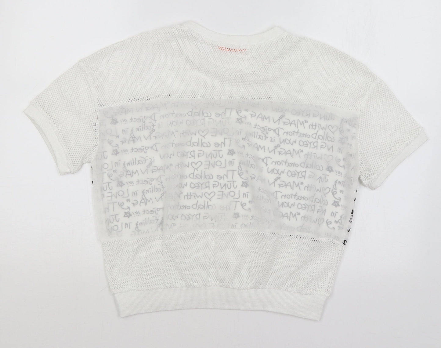 Flammode Womens White   Basic T-Shirt Size M