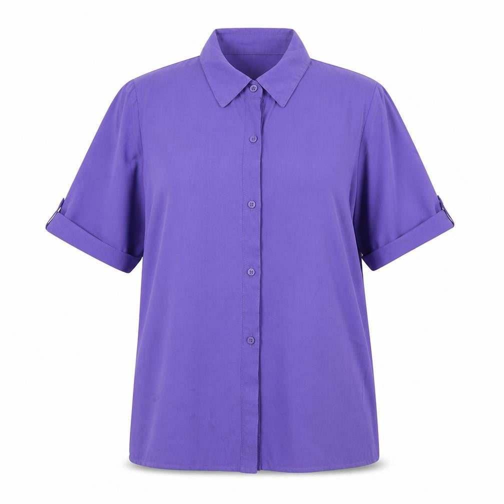 Trevi Womens Purple   Basic Button-Up Size 12