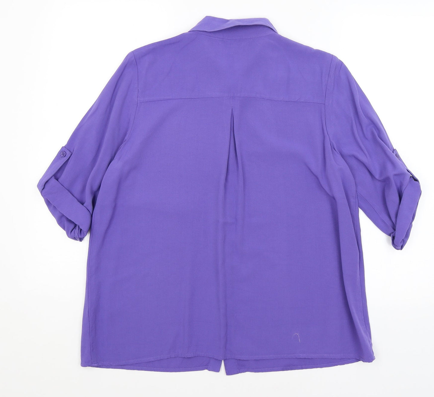 Trevi Womens Purple   Basic Button-Up Size 12