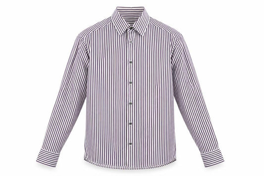 Autograph Mens White Striped   Button-Up Size M
