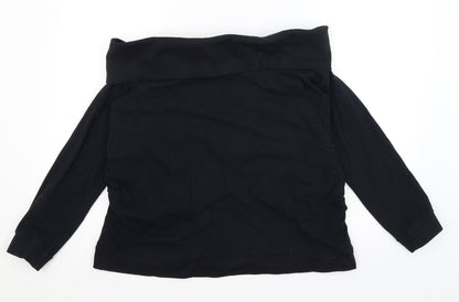 Additional front view of ASOS women’s blue basic t-shirt, size UK 14