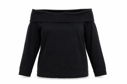 Front view of ASOS women’s blue basic t-shirt, size UK 14